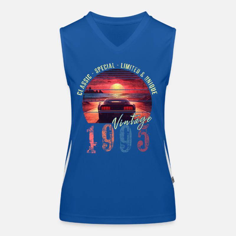 Millésime 1995 Anniversaire Synthwave Année de naissance 1995 Débardeur respirant contrasté Femme