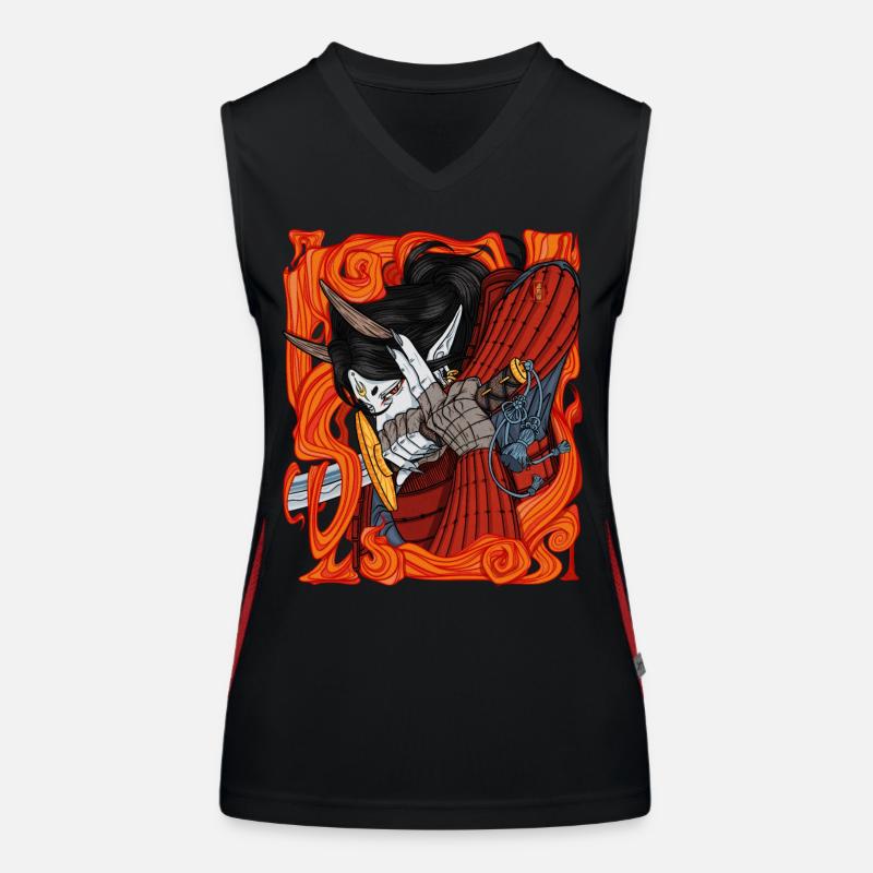 Samurai-Dämonenkrieger Funktionelles Kontrast-Tank Top für Frauen