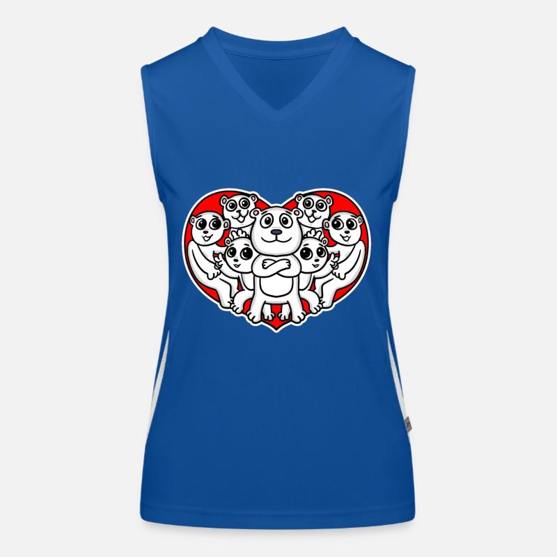 Herz Bär Liebe Romantisch Funktionelles Kontrast-Tank Top für Frauen