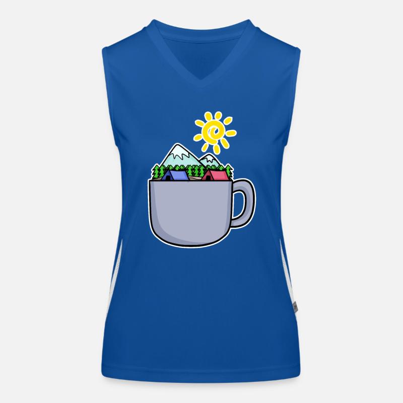 Mountain Mountains Summit Coffee Women's Functional Contrast Tank Top