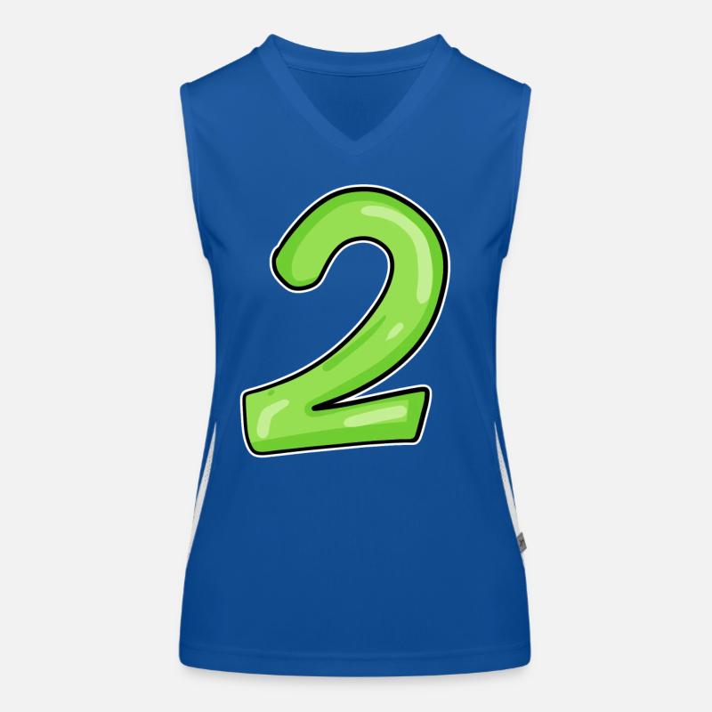 2 - Numéro - Numéro Deux - 2 vert Débardeur respirant contrasté Femme