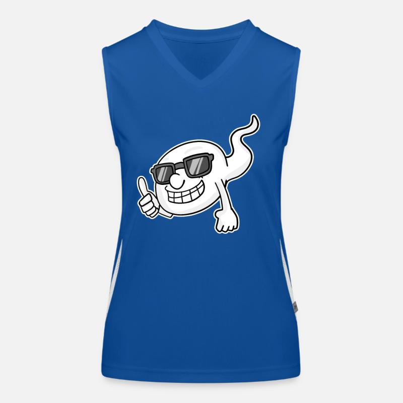 Sperma mit Sonnebrille Funktionelles Kontrast-Tank Top für Frauen