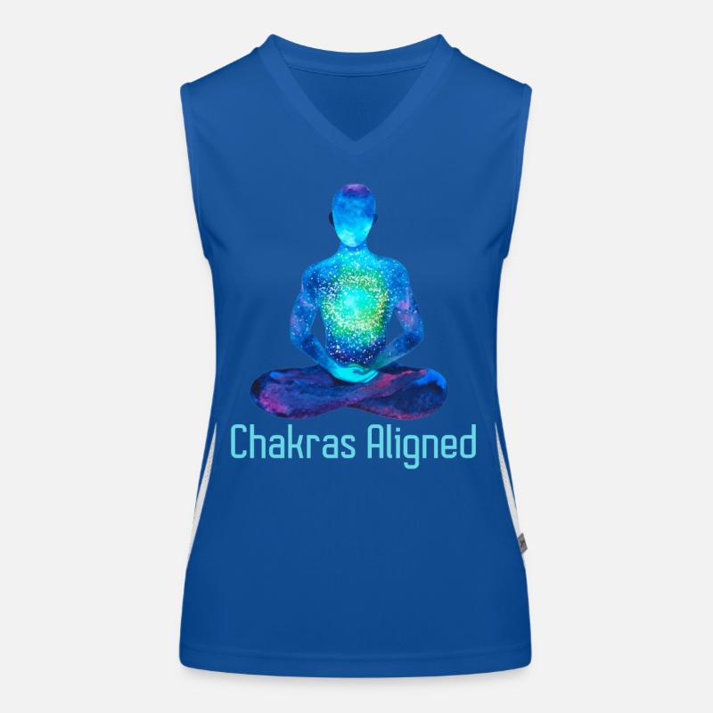 Chakras Aligned | Yoga Meditation Merch Gift Idea Women's Functional Contrast Tank Top