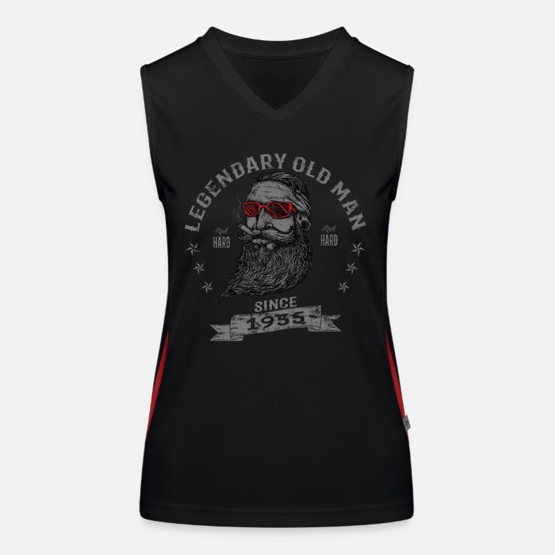 1955 Geburtstag Legendary Old Man Funktionelles Kontrast-Tank Top für Frauen