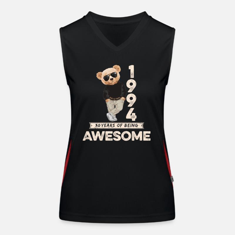 1994 Birthday Teddy Bear Being Awesome Orignal Women's Functional Contrast Tank Top