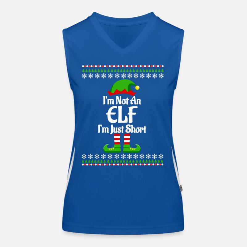 Freches Weihnachtsgeschenk Weihnachtsoutfit Elfe Funktionelles Kontrast-Tank Top für Frauen