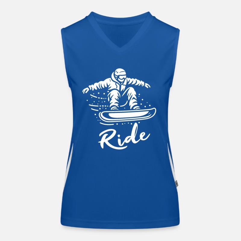 Snowboard Ride Snowbording Winter Apparel Cool Fun Women's Functional Contrast Tank Top