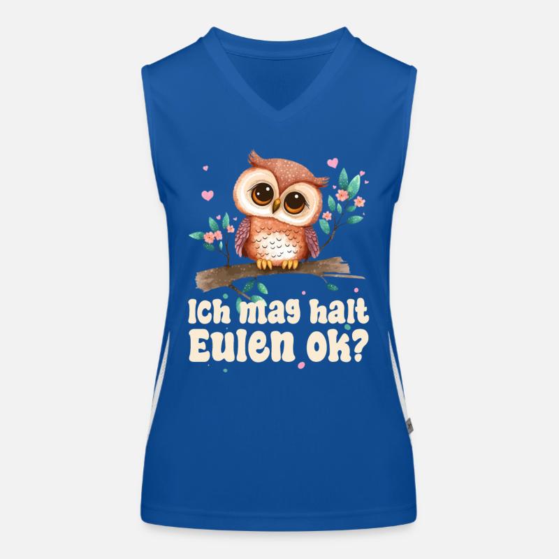 Ich Mag Halt Eulen Ok? Funktionelles Kontrast-Tank Top für Frauen