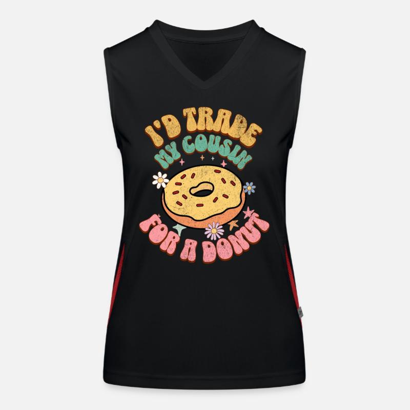 Donut Funktionelles Kontrast-Tank Top für Frauen