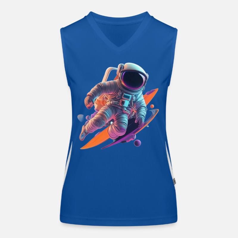 Astronaut Funktionelles Kontrast-Tank Top für Frauen