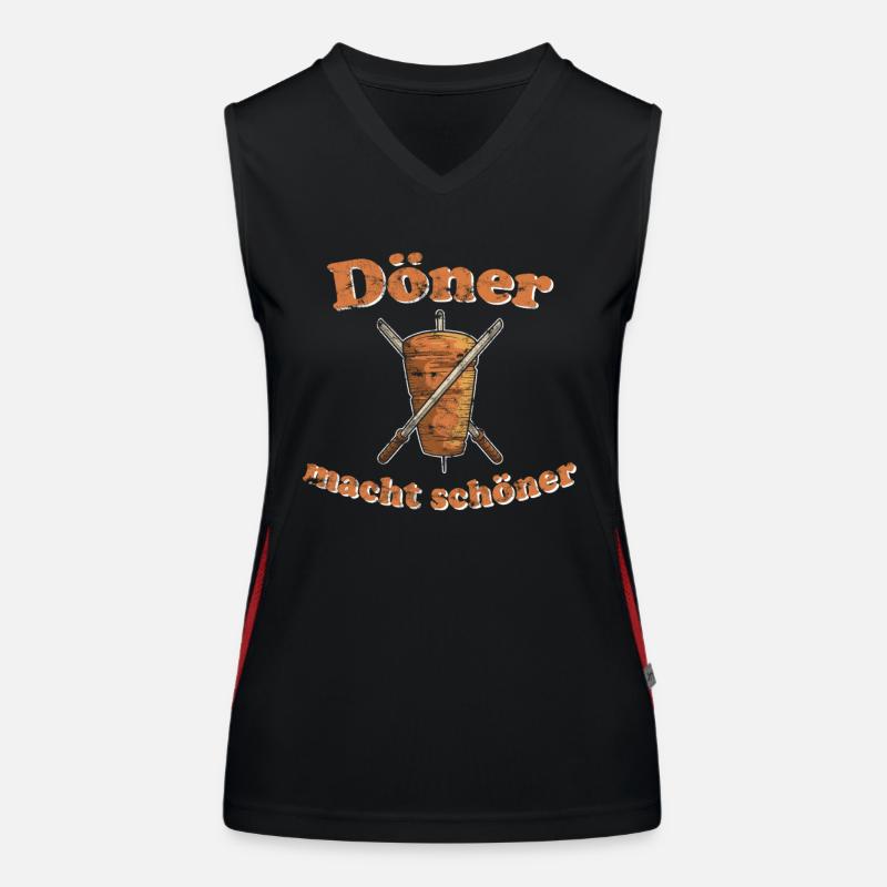 Le kebab vous rend plus belle Débardeur respirant contrasté Femme