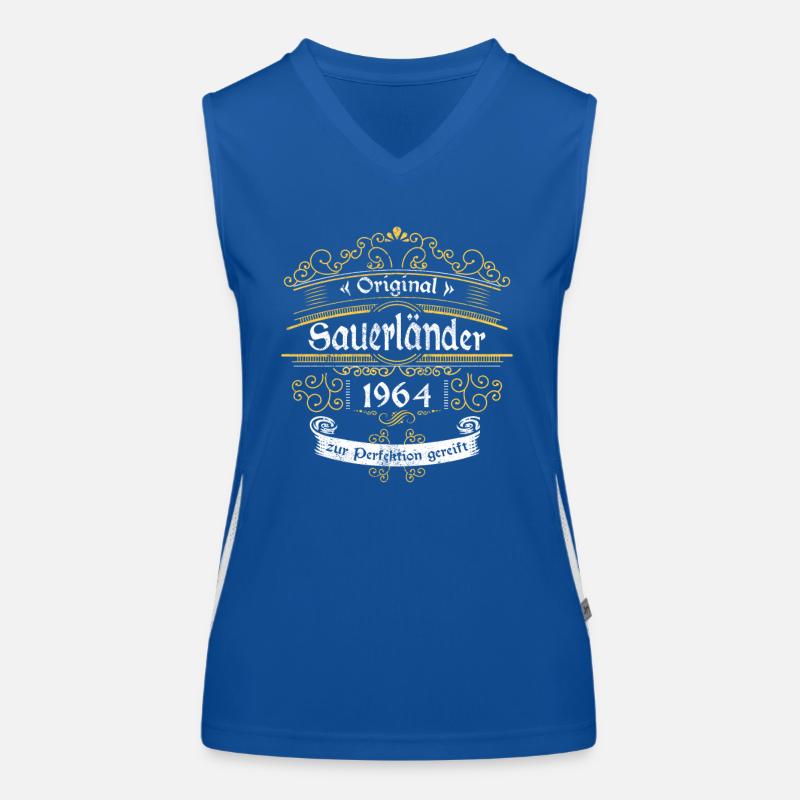 1964 Geburtstag Sauerländer Original Whiskey Funktionelles Kontrast-Tank Top für Frauen