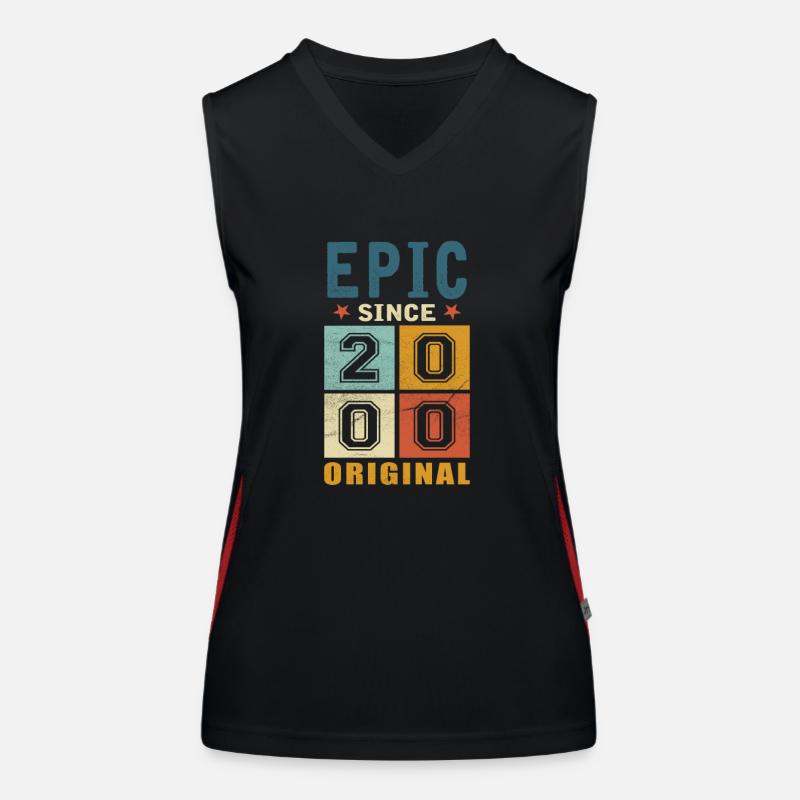 2000 Birthday Epic since Women's Functional Contrast Tank Top