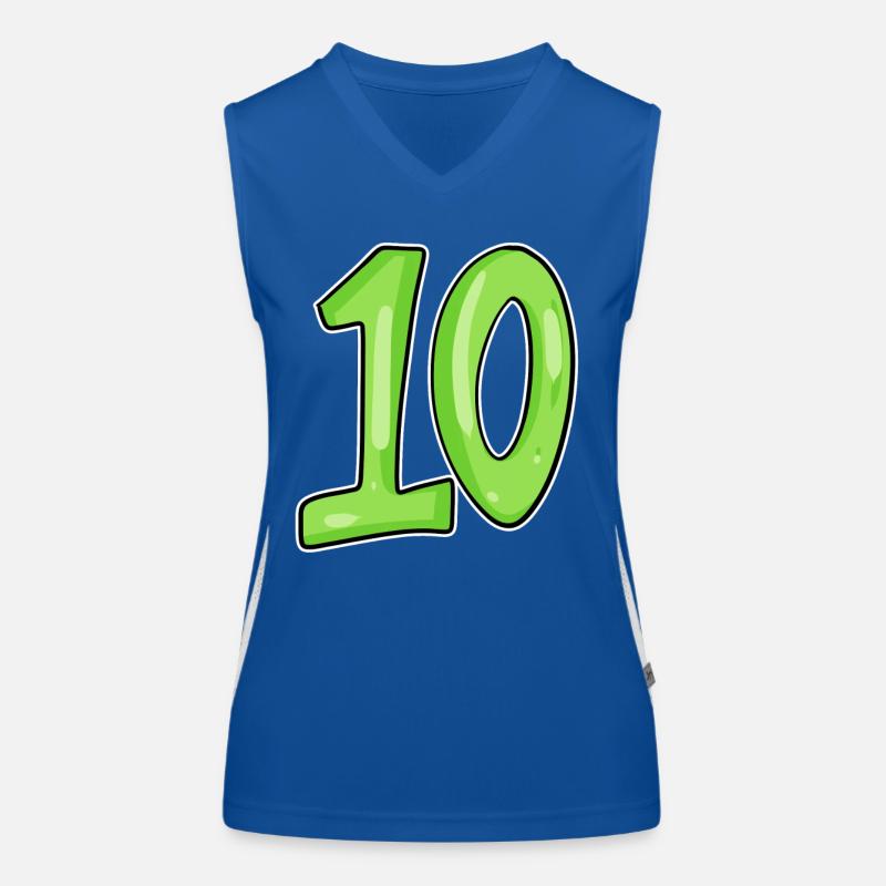 Dix numéros 10 Nombre Débardeur respirant contrasté Femme