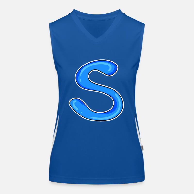 Buchstabe S Anfangsbuchstabe Funktionelles Kontrast-Tank Top für Frauen