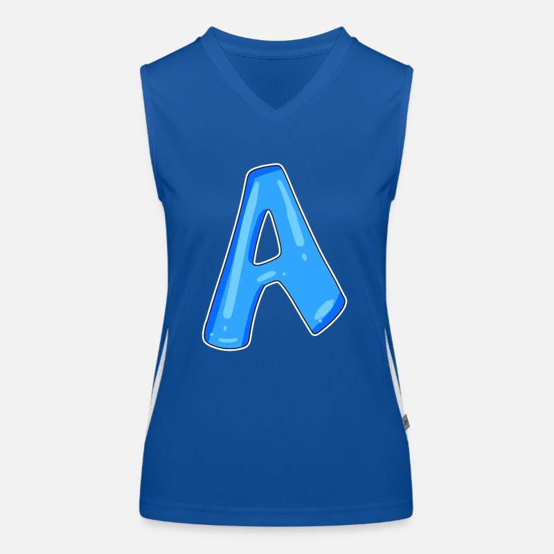 Buchstabe A Anfangsbuchstabe Funktionelles Kontrast-Tank Top für Frauen