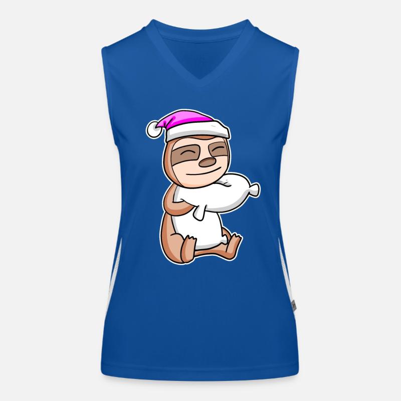 Faultier Müde Ausschlafen Schlafen Mädchen Funktionelles Kontrast-Tank Top für Frauen