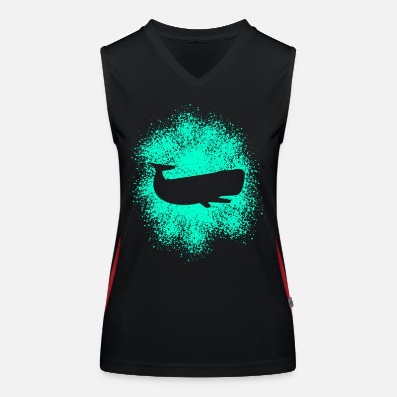 Sperm Whale Ocean Protector Women's Functional Contrast Tank Top