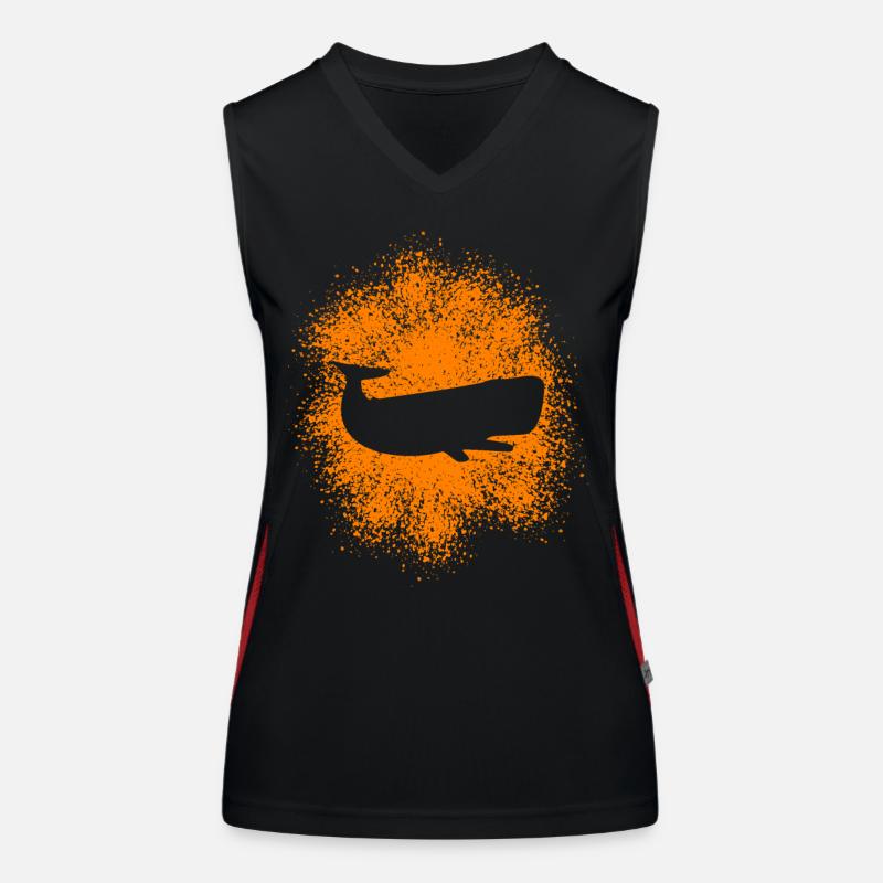 Sperm Whale Ocean Protector Women's Functional Contrast Tank Top