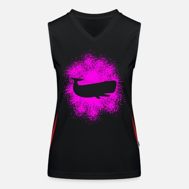 Sperm Whale Ocean Protector Women's Functional Contrast Tank Top