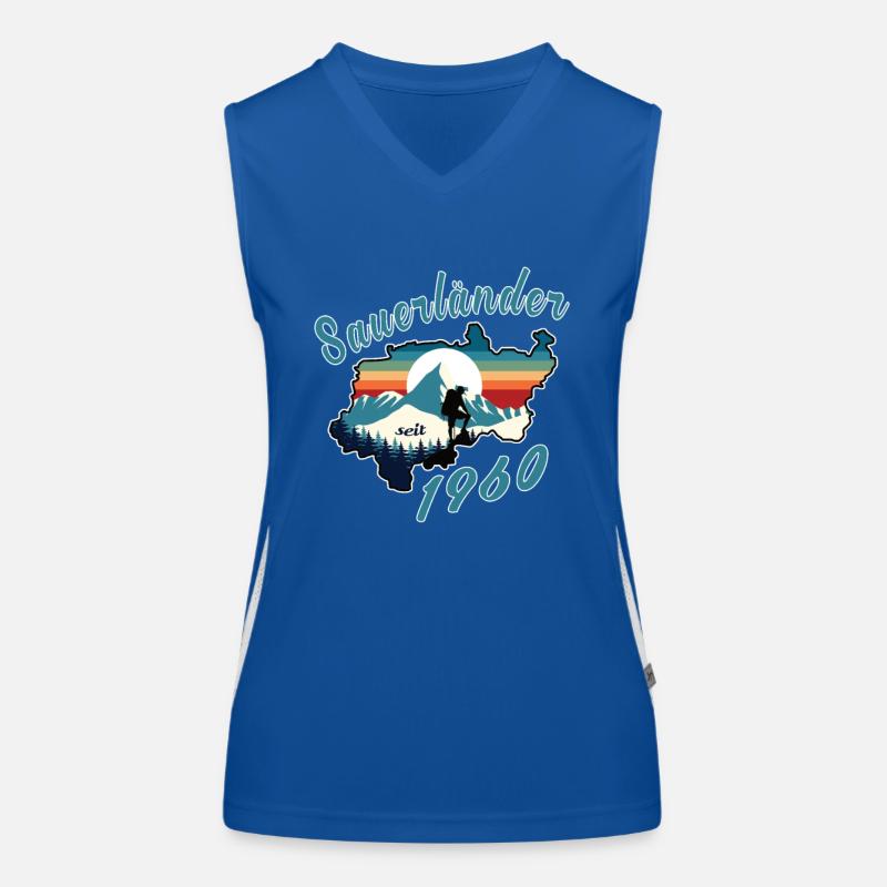 1960 Birthday Sauerländer Original Retro Sunset Women's Functional Contrast Tank Top