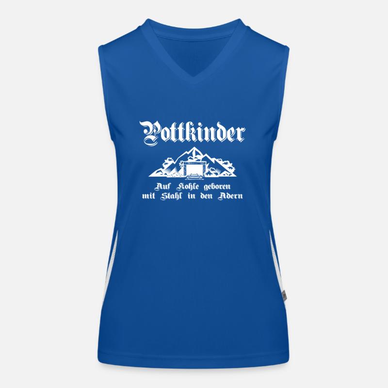 Pottkinder Auf Kohle geboren mit Stahl Funktionelles Kontrast-Tank Top für Frauen