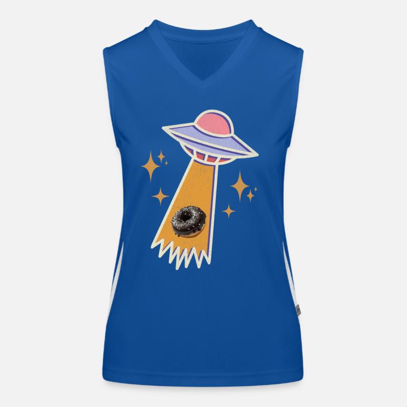 Ufo Donut Funktionelles Kontrast-Tank Top für Frauen