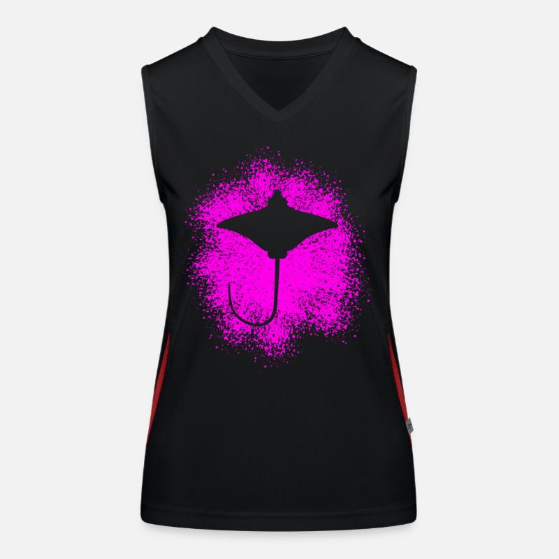 Rochen – Eleganter Schwimmer der Meere Funktionelles Kontrast-Tank Top für Frauen