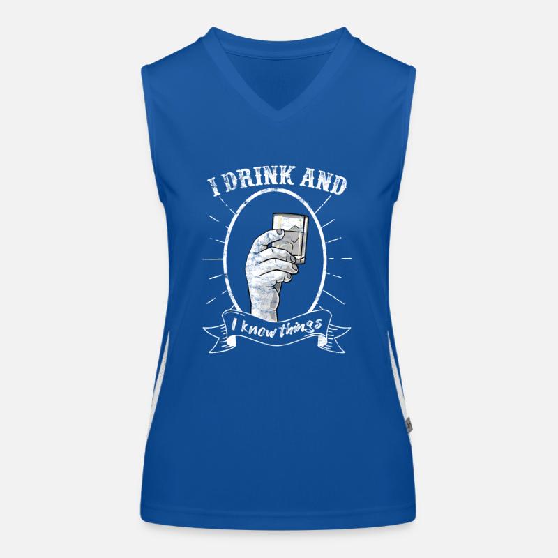 I drink and I know things 1 Women's Functional Contrast Tank Top