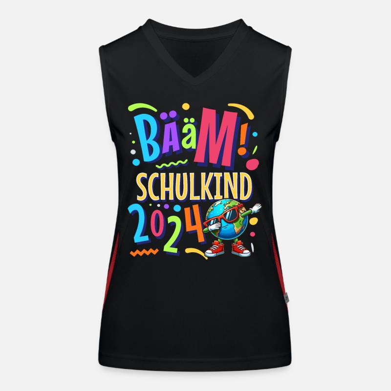 Bääm Schulkind 2024 Funktionelles Kontrast-Tank Top für Frauen