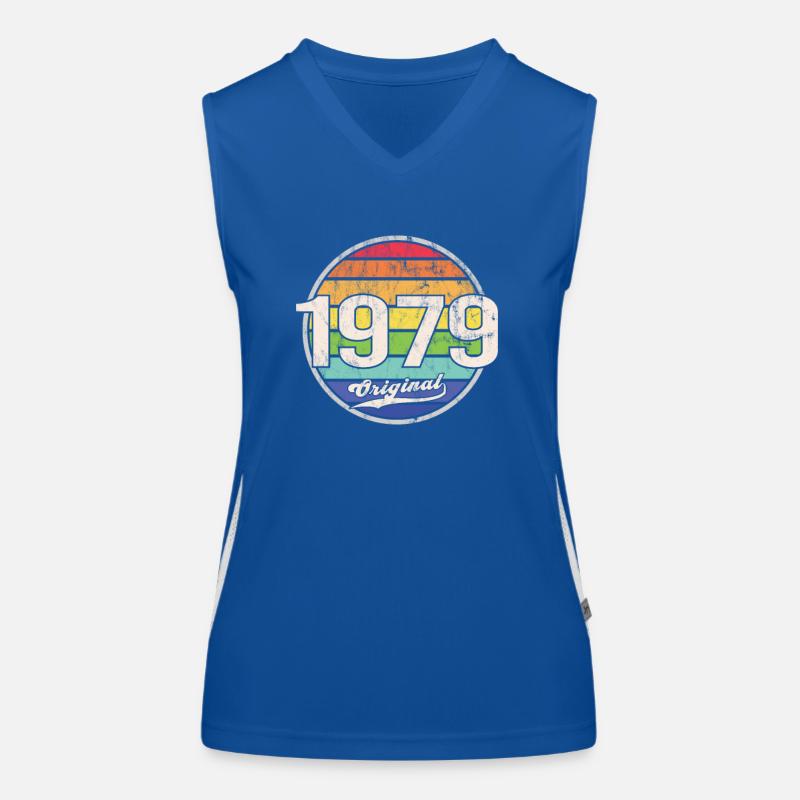 1979 Birthday Year Original Women's Functional Contrast Tank Top