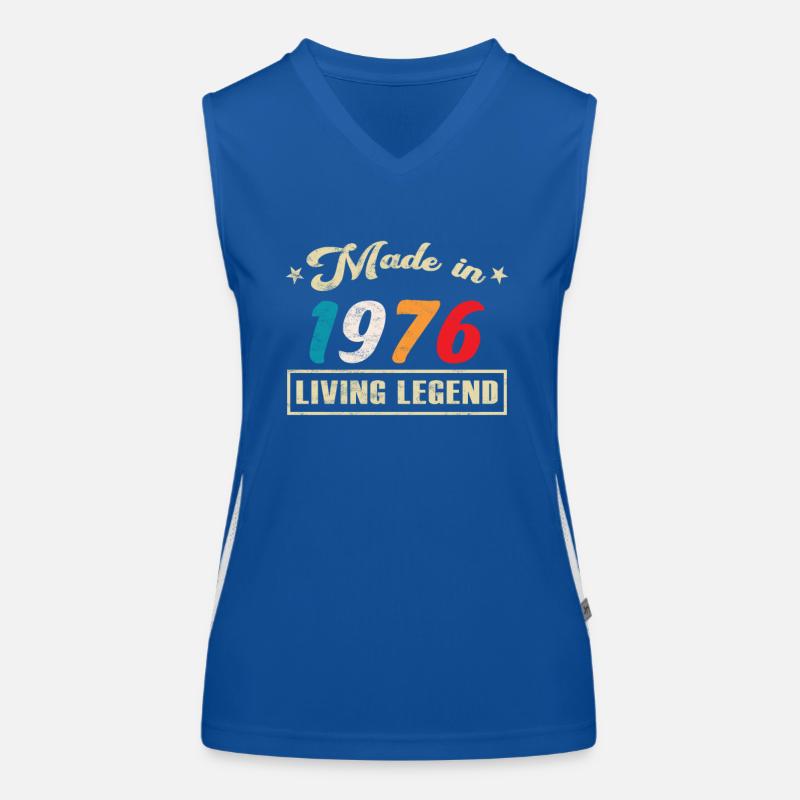 1976 Geburtstag Made in Limited Edition Funktionelles Kontrast-Tank Top für Frauen