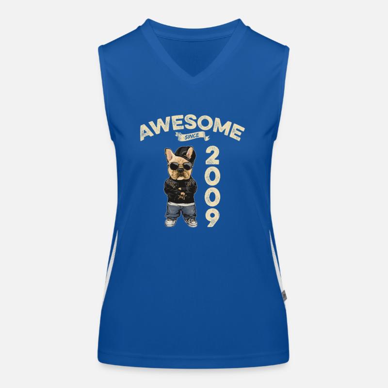 2009 Birthday Awesome since Cool Dog Women's Functional Contrast Tank Top