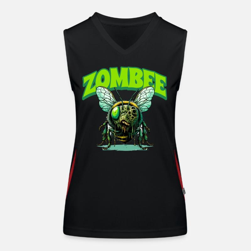 Zombie Biene Zombee Funktionelles Kontrast-Tank Top für Frauen