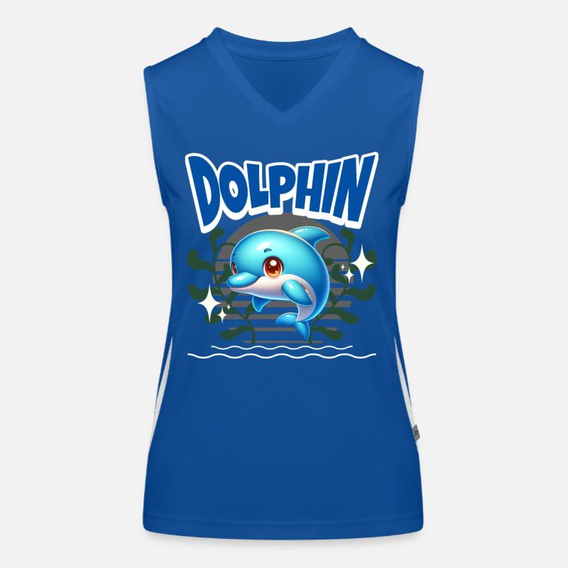 Delfin Funktionelles Kontrast-Tank Top für Frauen