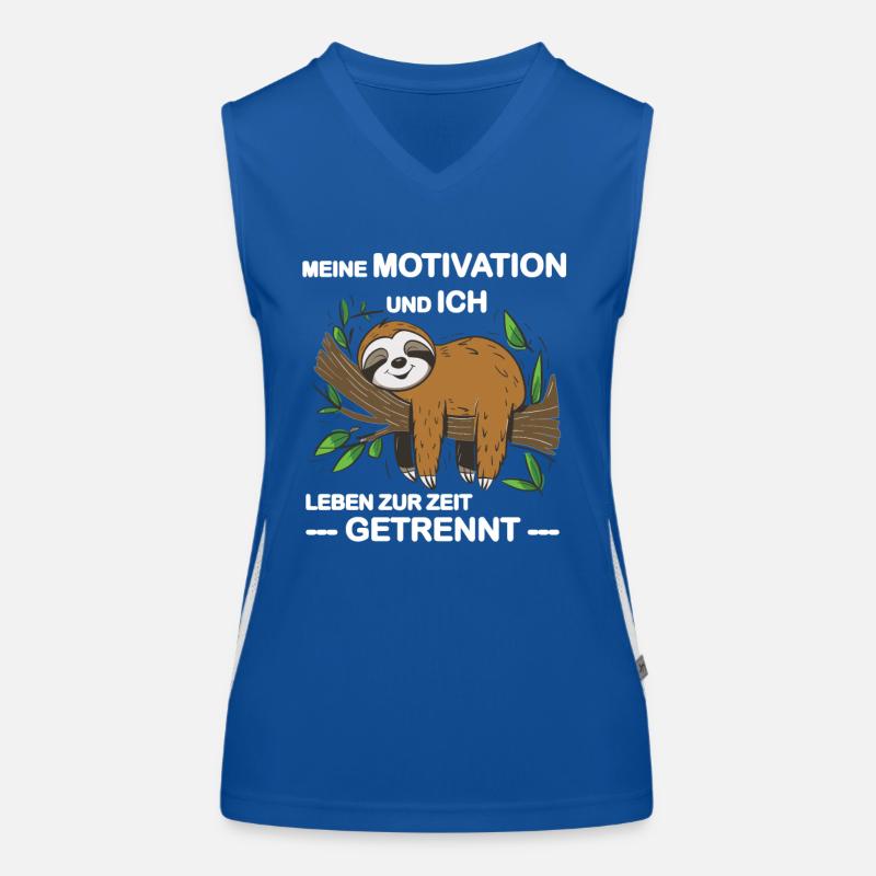 Funny sloth, no desire Women's Functional Contrast Tank Top