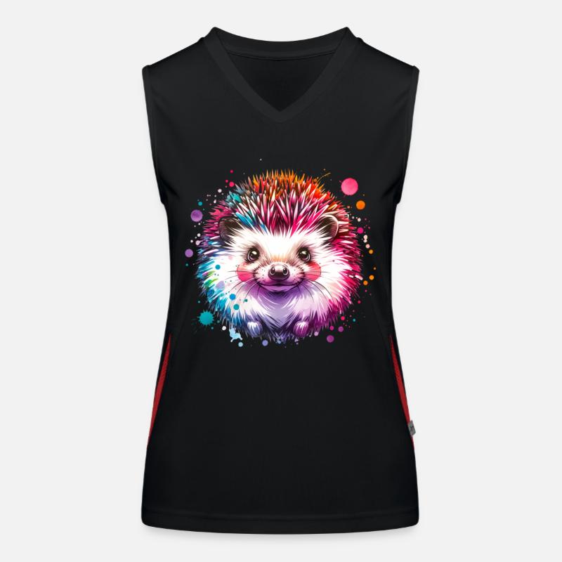 Igel Funktionelles Kontrast-Tank Top für Frauen