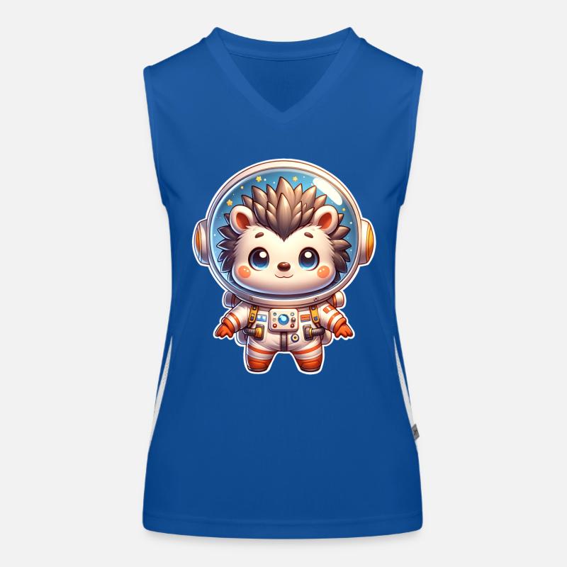 Igel Astronaut Funktionelles Kontrast-Tank Top für Frauen