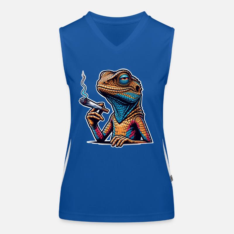 High Lizard Lizard Fumer du cannabis Débardeur respirant contrasté Femme