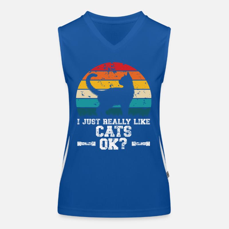 I really like cats Funktionelles Kontrast-Tank Top für Frauen