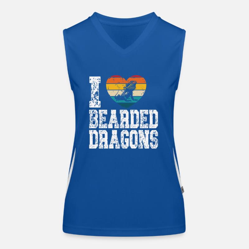 J’adore les dragons barbus Débardeur respirant contrasté Femme