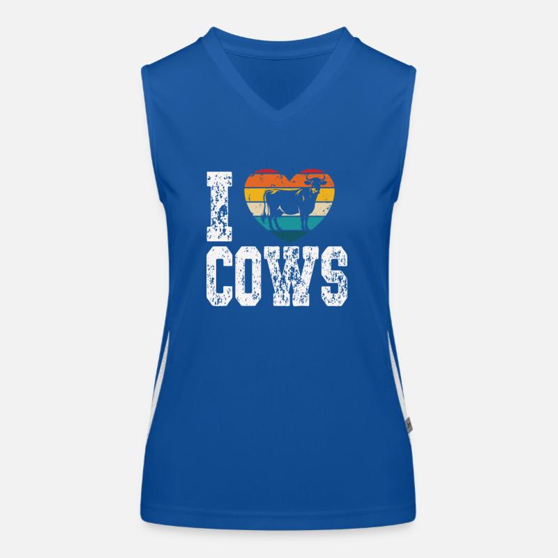 J’aime les vaches Débardeur respirant contrasté Femme