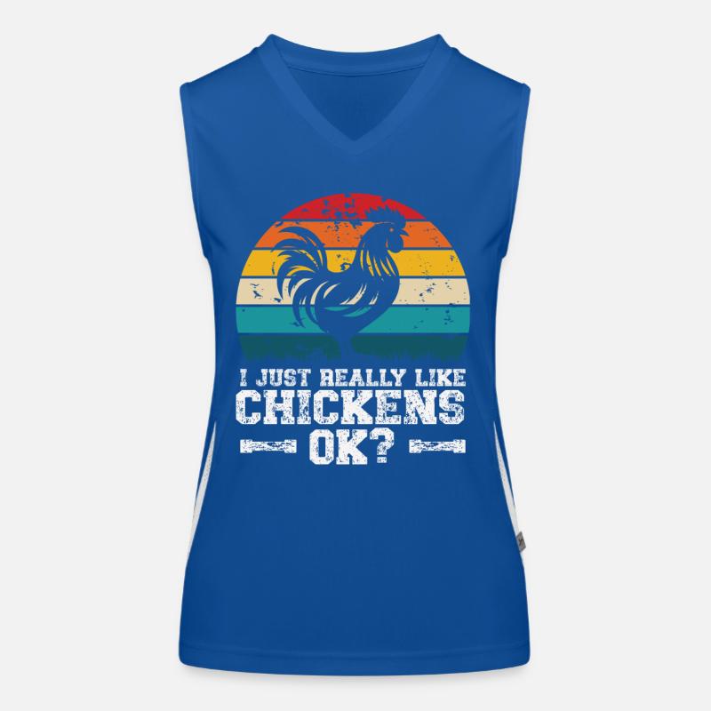 I like chickens Women's Functional Contrast Tank Top