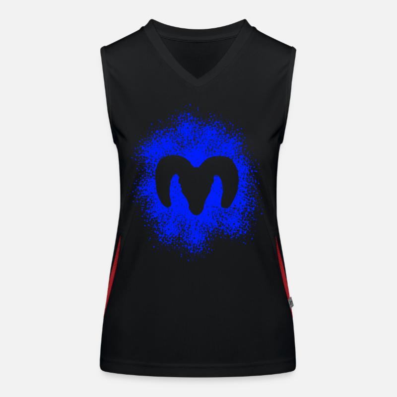 Dickhornschaf Funktionelles Kontrast-Tank Top für Frauen