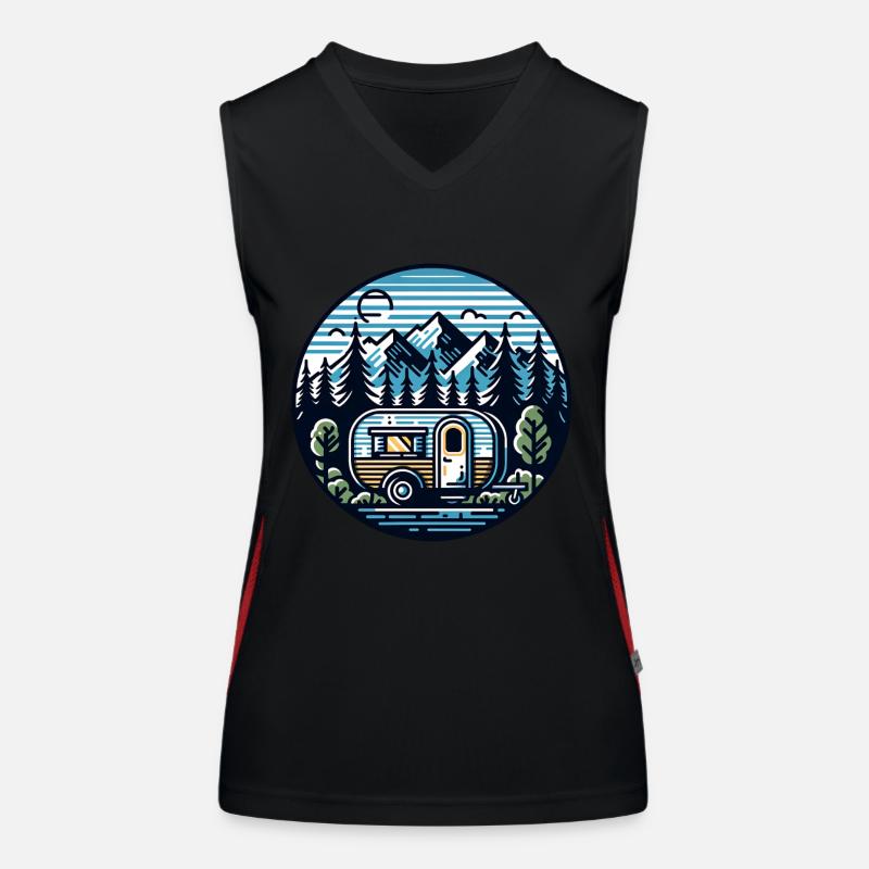 Camping Caravan Women's Functional Contrast Tank Top