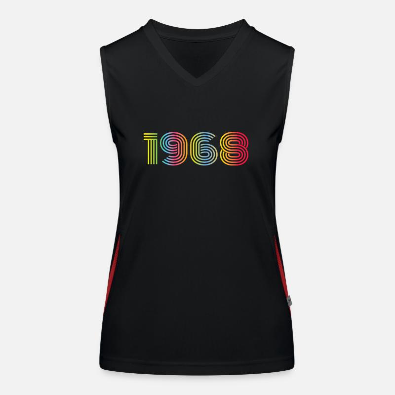 1968 Geburtstag Funky Year Funktionelles Kontrast-Tank Top für Frauen