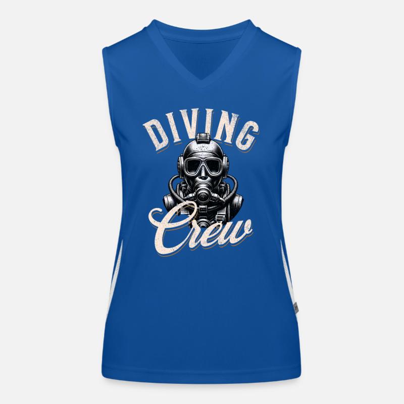 Diving Diver Crew Team Women's Functional Contrast Tank Top