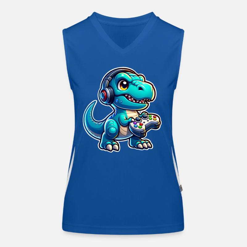 Gaming Dinosaurier T Rex Funktionelles Kontrast-Tank Top für Frauen