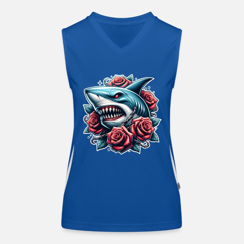 Roses de requin Débardeur respirant contrasté Femme