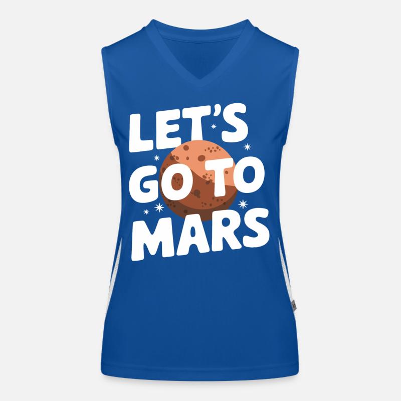 Mars Planète Planète Système Solaire Débardeur respirant contrasté Femme